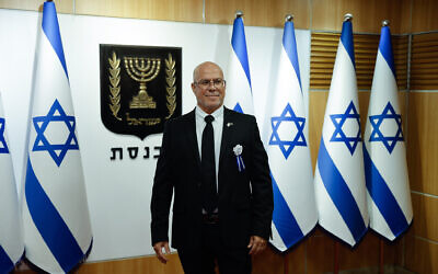MK Zvika Fogel, Otzma Yehudit, poses at the Knesset on November 15, 2022. (Olivier Fitoussi/Flash90)