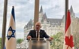 Israel's Ambassador to Canada Ronen Hoffman in an undated photo. (Ronen Hoffman/Twitter)