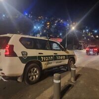 Border Police officers operate in East Jerusalem's Silwan neighborhood, January 25, 2023. (Israel Police)