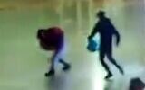 A man stabs an Israeli woman in Rome's Termini train station on December 31, 2022. (Screen capture)