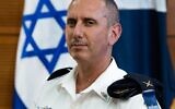 Rear Admiral Daniel Hagari, the head of naval operations, and the incoming IDF spokesman, is seen in an official undated potrait (Israel Defense Forces)