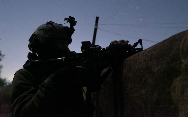 Israeli troops operate in the West Bank, early January 11, 2023. (Israel Defense Forces)