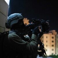 Israeli troops operate in the West Bank, early January 23, 2023. (Israel Defense Forces)