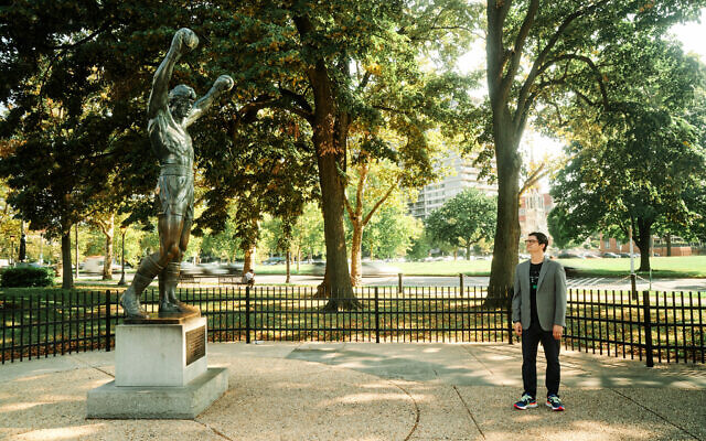 Paul Farber is the creator and host of a new podcast about the Rocky Balboa statue in Philadelphia. (Gene Smirnov via JTA)