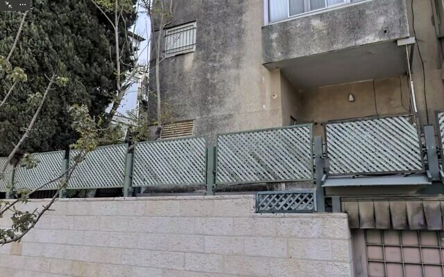 Screen capture of Prime Minister Benjamin Netanyahu's private residence on Gaza Street in Jerusalem. (iMaps)