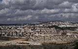 A general view of the West Bank Jewish settlement of Efrat, Monday, Jan. 30, 2023.   (AP Photo/Mahmoud Illean)