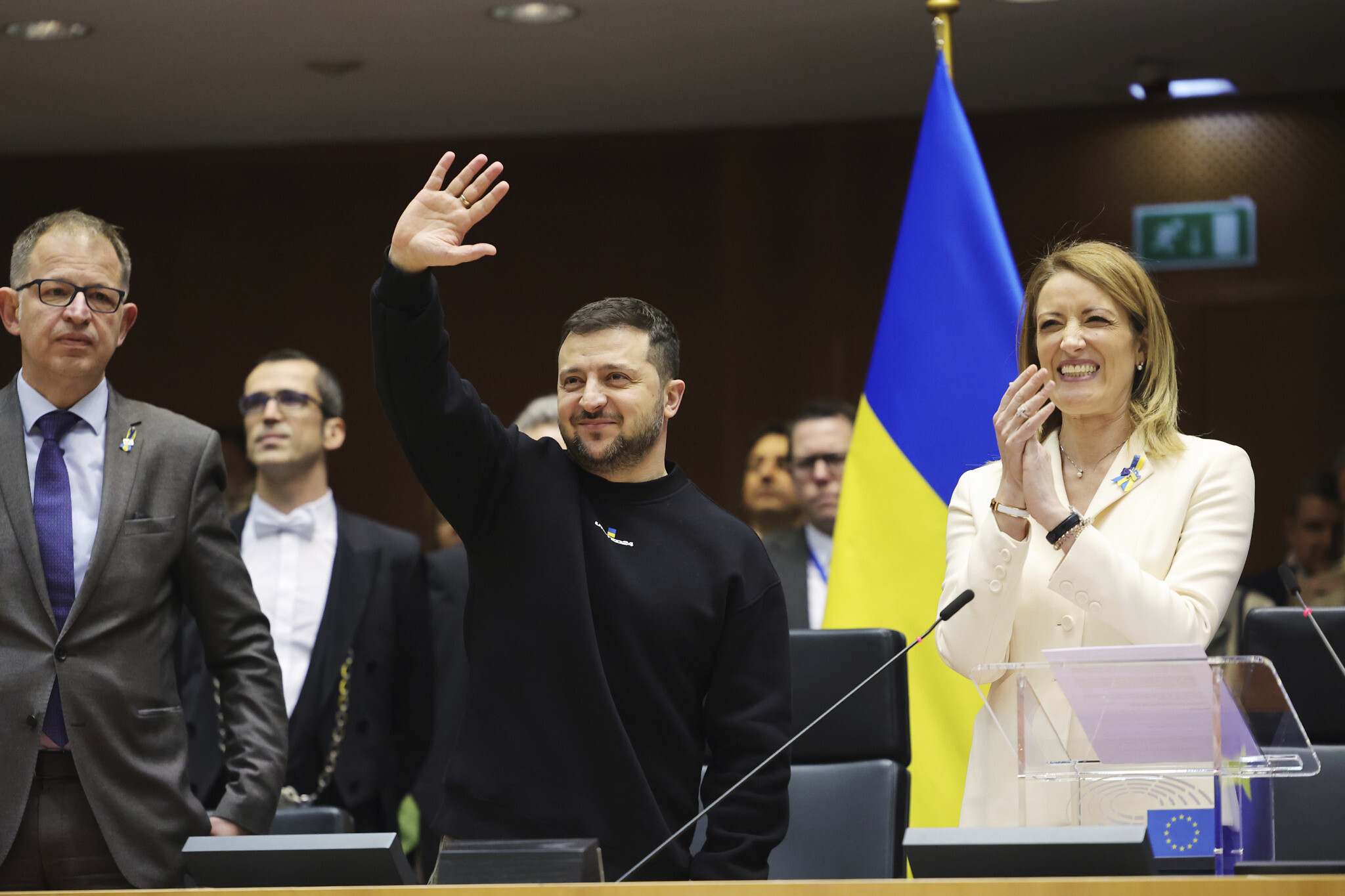 Zelensky cheered at EU summit, says war against Russia is fight for  European freedom | The Times of Israel