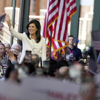 Nikki Haley, former South Carolina governor and United Nations ambassador, takes the stage as she launches her 2024 presidential campaign on February 15, 2023, in Charleston, South Carolina (AP Photo/Meg Kinnard)