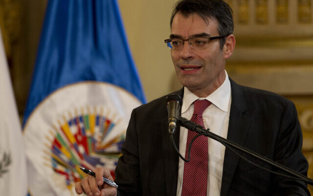 File: James L. Cavallaro speaks during the presentation of The Inter-American Commission on Human Rights' annual report on Guatemala, in Guatemala City, March 14, 2016. (AP Photo/Moises Castillo)