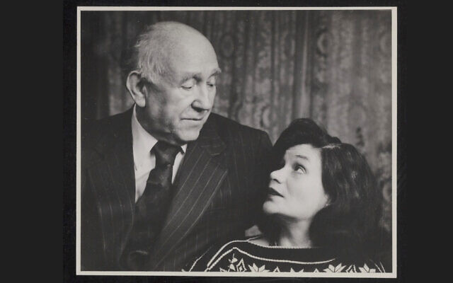Chaim Grade and his wife Inna Hecker Grade, shown in the United States in 1978. The two met in Moscow in 1945. (YIVO Institute for Jewish Research via JTA)