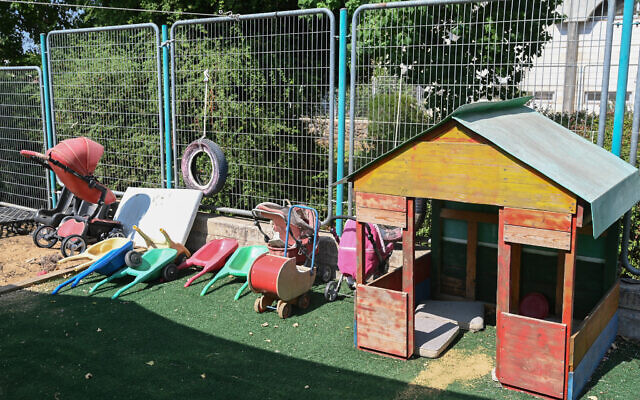 File: An illustrative picture of a preschool in northern Israel, unconnected to the story, August 29, 2021 (Michael Giladi/Flash90)
