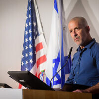 Ronen Bar, head of the Shin Bet security services speaks during a conference at the Reichman University in Herzliya, September 11, 2022. (Avshalom Sassoni/Flash90)
