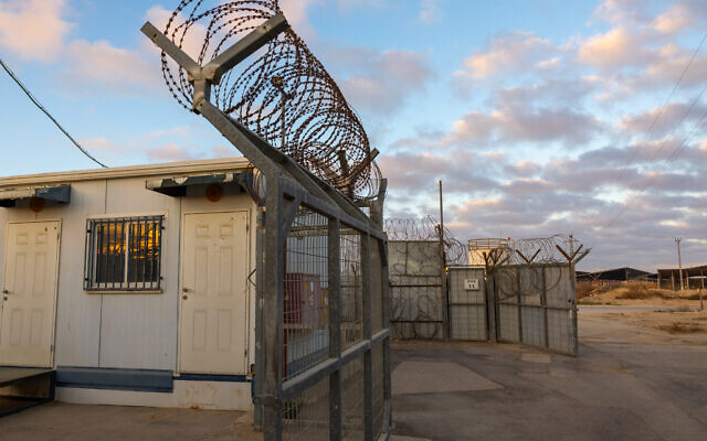 Illustrative: The Ktziot Detention Camp on September 13, 2022. (Nati Shohat/FLASH90)