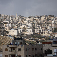 View of buildings in East Jerusalem, February 1, 2023. (Yonatan Sindel/Flash90)