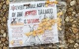 Antisemitic fliers seen in Georgia in February, 2023. (Esther Panitch/Twitter)