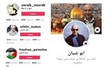This handout photo from the Shin Bet on February 2, 2023, shows social media profiles used by Abu Ghassan, a Lebanese man, to allegedly recruit Palestinians for terror. (Shin Bet)