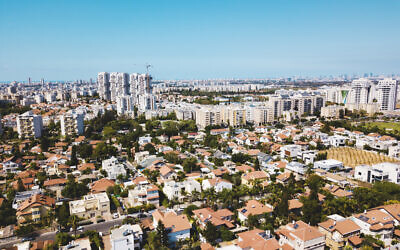 An aerial view of Rishon LeZion, February 2018. (Vicu9 via iStock by Getty Images)