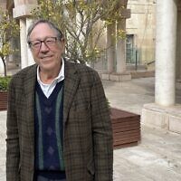 Former Canadian justice minister and human rights advocate Irwin Cotler, Jerusalem, 2023. (Jeremy Sharon/ToI)