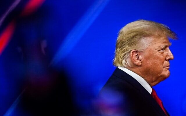 In this file photo taken on February 26, 2022 Former US President Donald Trump arrives to speak at the Conservative Political Action Conference 2022 (CPAC) in Orlando, Florida. (CHANDAN KHANNA / AFP)