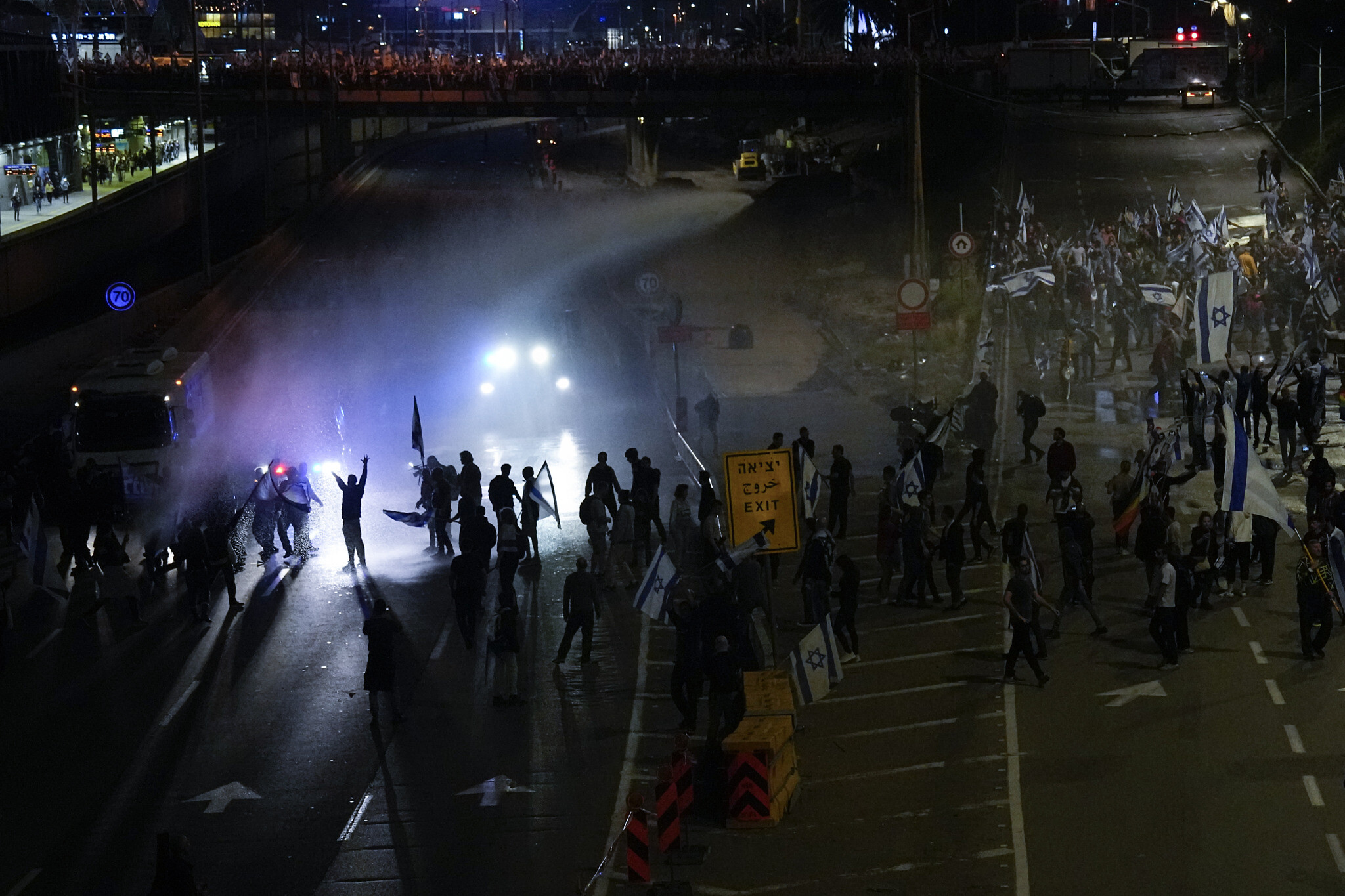 Police detain 44 as all protesters are removed from Tel Aviv's Ayalon  Highway