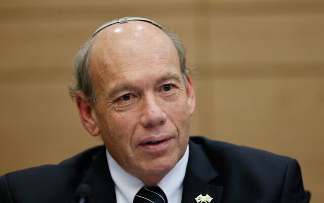 State Comptroller Matanyahu Englman at a Knesset committee meeting on December 28, 2022. (Olivier Fitoussi/Flash90)