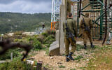 Israeli soldiers on the border between Lebanon and Israel, March 15, 2023. (David Cohen/Flash90)