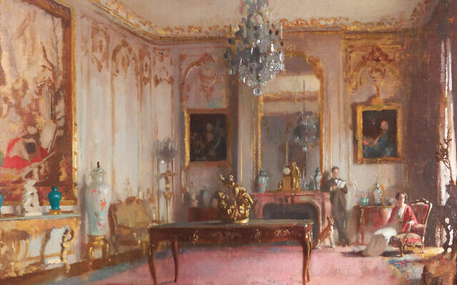 William Orpen, 'The Drawing Room at 25 Park Lane,' 1913. (Private collection via The Jewish Museum)