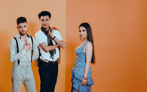 From left to right: Shaqed Druyan, Edmar Colon, and Tutti Druyan photographed for their album 'Kantika.' (Courtesy)