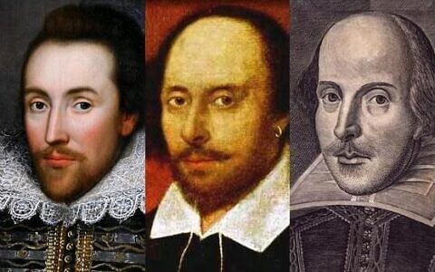An image showing direct comparisons between the Shakespeare of the Cobbe Portrait, the Chandos Portrait and the Droeshout Engraving. (Brice Stratford, Public domain, via Wikimedia Commons)