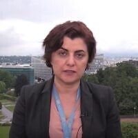 France 24 journalist Dina Abi-Saab reports from Geneva, Switzerland on June 10, 2019. (France 24)