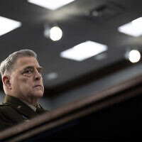 Chairman of the US Joint Chiefs of Staff General Mark Milley testifies during a House Appropriations Defense Subcommittee hearing on Capitol Hill in Washington, DC, March 23, 2023. (Drew Angerer/Getty Images/AFP)