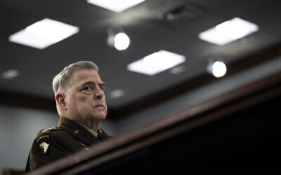 Chairman of the US Joint Chiefs of Staff General Mark Milley testifies during a House Appropriations Defense Subcommittee hearing on Capitol Hill in Washington, DC, March 23, 2023. (Drew Angerer/Getty Images/AFP)