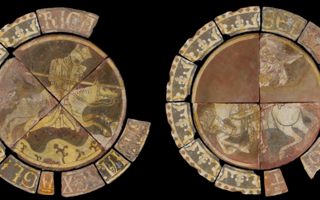 Digital reconstruction of Richard the Lionheart and Saladin and proposed reconstruction of surrounding text. (© Janis Desmarais and Amanda Luyster)
