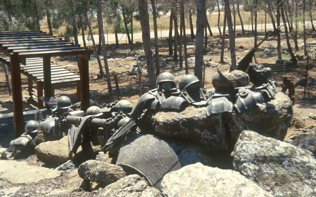 A monument at the Golani Museum, west of Tiberias. (Shmuel Bar-Am)