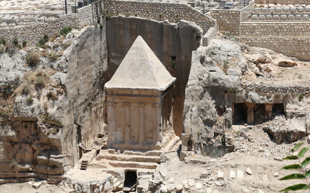 The tomb of the Prophet Zechariah in the Kidron Valley. (Shmuel Bar-Am)