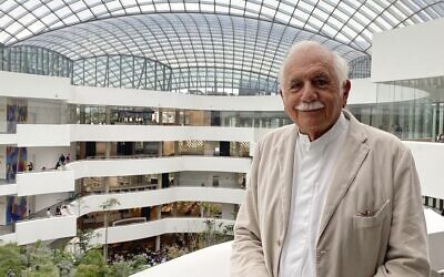 Moshe Safdie at the Albert Einstein Education and Research Center in Sao Paolo, Brazil, in 2022. (Courtesy Safdie Architects)