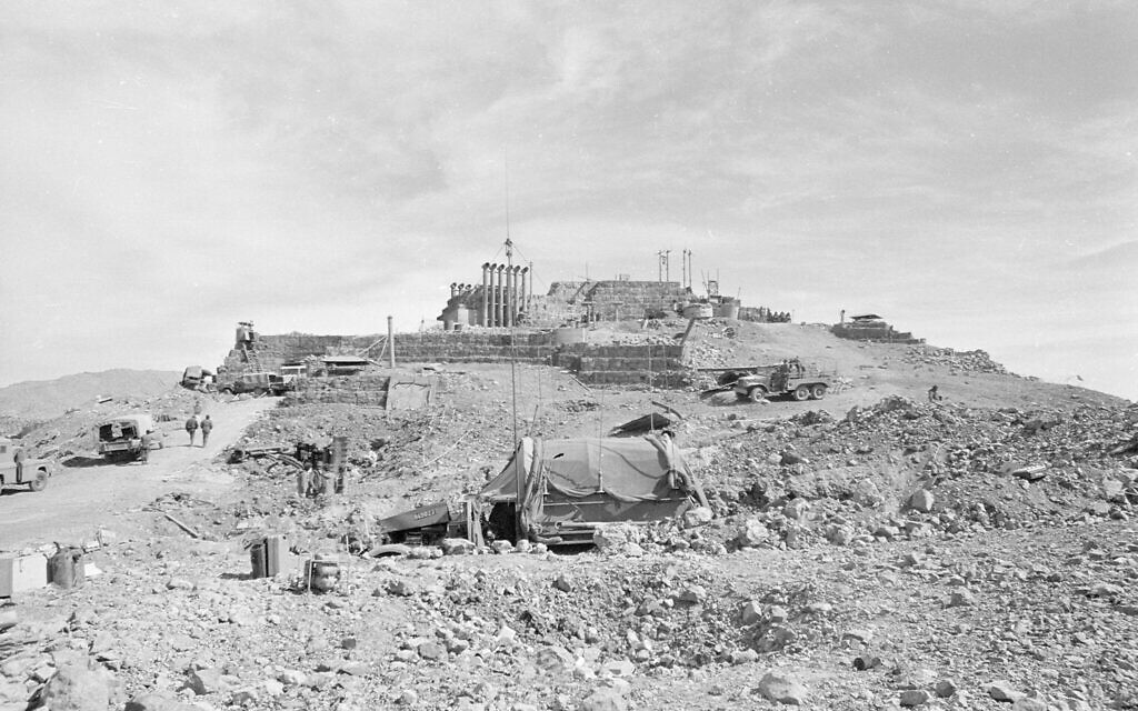 The IDF's Hermon Outpost in the Golan Heights on October 20, 1973, during the Yom Kippur War. (Defense Ministry Archives)