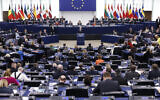 The European Parliament in Strasbourg, France, May 9, 2023. (AP Photo/Jean-Francois Badias)