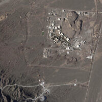 This satellite photo from Planet Labs PBC shows Iran's Natanz nuclear site, on April 14, 2023. (Planet Labs PBC via AP)