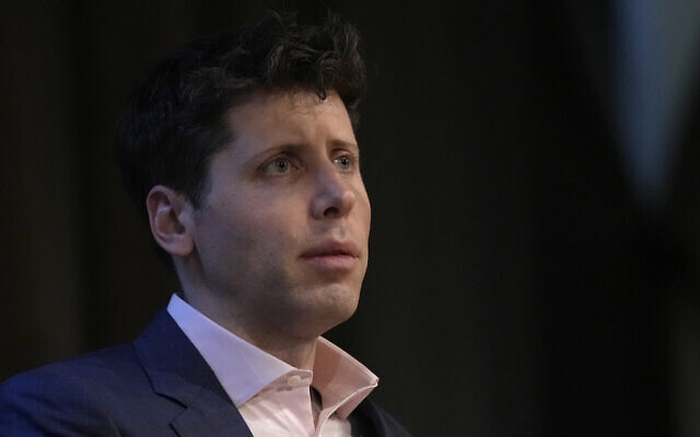 OpenAI's CEO Sam Altman, the founder of ChatGPT and creator of OpenAI, speaks at University College London, as part of his world tour of speaking engagements in London, May 24, 2023. (AP Photo/Alastair Grant)