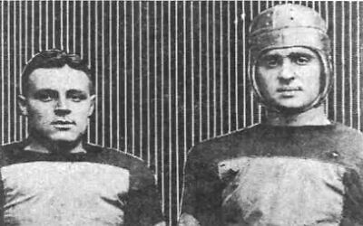 Arnold Horween, right, and Ralph Horween, left, in 1919. (Wikimedia Commons via JTA)