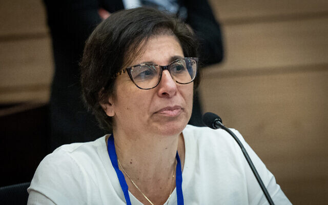 Michal Cohen, director-general of the Israel Competition Authority, speaks during an Economic Affairs Committee meeting at the Knesset in Jerusalem, January 16, 2023. (Yonatan Sindel/Flash90)
