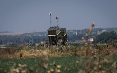 An Iron Dome air defense system is seen in southern Israel, May 2, 2023. (FLASH90)