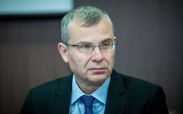 Justice Minister Yariv Levin at a cabinet in Jerusalem on May 28, 2023. (Yonatan Sindel/Flash90)