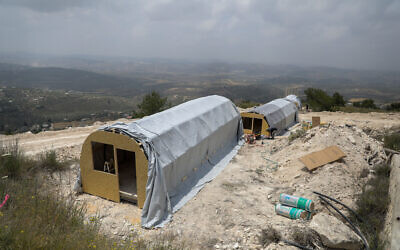 Buildings at  the West Bank's Homesh outpost, May 29, 2023. (Flash90)