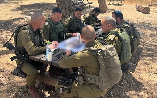 IDF Chief of Staff Herzi Halevi holds an assessment at the Gaza Divison on May 10, 2023 (IDF)