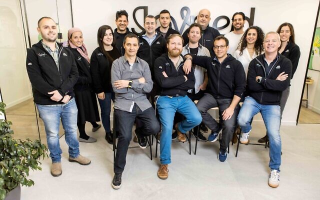 Team at Israeli startup Joyned in Jerusalem. (Nir Slakman/Courtesy)