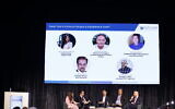 Investor panel discussing M&A in Israel at the GoforIsrael conference in Tel Aviv, May 3, 2023. (Shai Shviro/Courtesy)