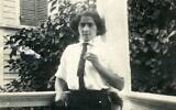 Author Aaron Hamburger's grandmother in Key West in 1922, on the local rabbi's balcony. (Courtesy)