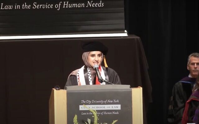 Fatima Mohammed speaks at CUNY School of Law (Youtube screenshot; used in accordance with clause 27a of the copyright law)